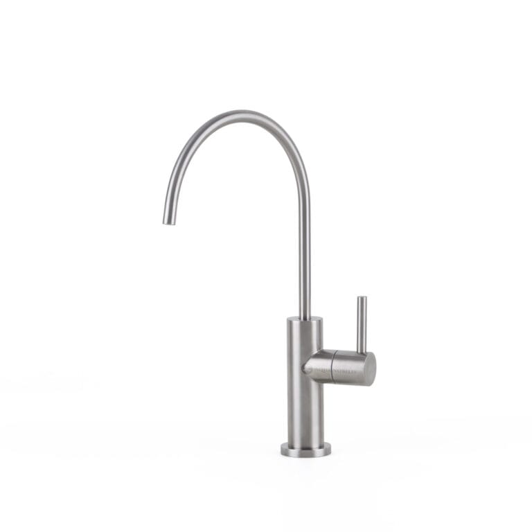 Vizio 1 Wege Edelstahl Wasserhahn - matt - Frontansicht